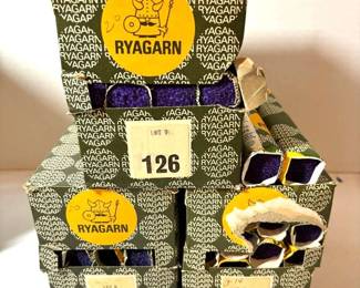 60 Skeins Of Ryagarn Purple Latch Hook Rug Yarn