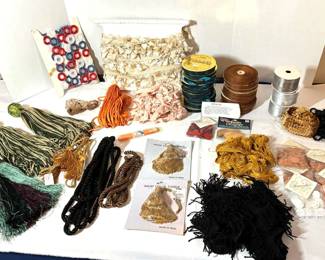 Iridescent Ribbons, Trims, Tassels, Threading, Cords, Sequins