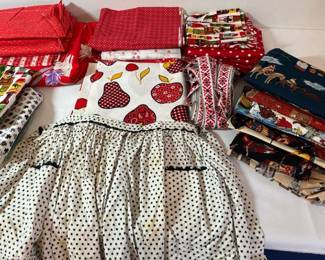 Cute Apron, Red Southwest Fabrics