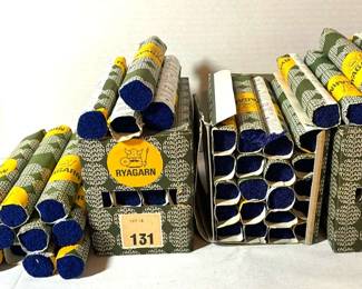 80 Skeins Ryagarn Royal Blue Latch Hook Rug Yarn