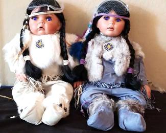 2 Exquisite Native American Dolls
