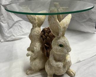 Catering Supplies: Small White Rabbit / Bunny Table for Easter, Spring, Ostara etc....Tablescapes