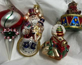 HUGE Collection of Christmas Decor and Ornaments Glass Blown Handmade
