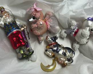 HUGE Collection of Christmas Decor and Ornaments Glass Blown Handmade