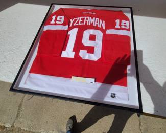 Steve Yzerman Signed Red Wings Jersey: Framed
