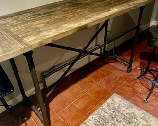 Restoration Hardware Flat Iron Counter Table