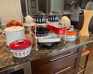 1960s Cathrinehold Enamel ware pots