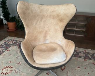 Restoration Hardware Cowhide Copenhagen Egg Chair