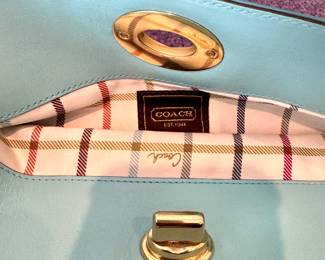 Coach Blue Folding Clutch