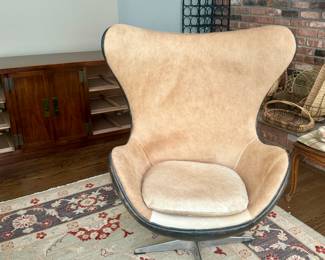 Restoration Hardware Cowhide Copenhagen Egg Chair