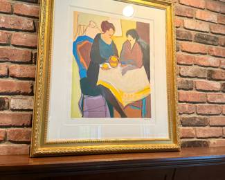 Tarkay - Two Woman At Table .  Artist Proof