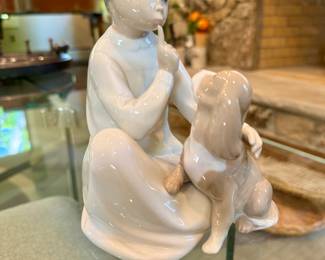 Lladro Boy with Dog