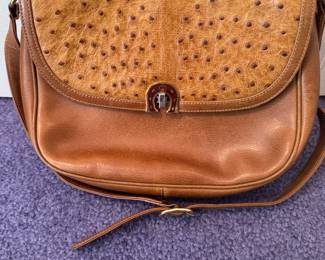 Vintage Gucci Osrich Leather Bag