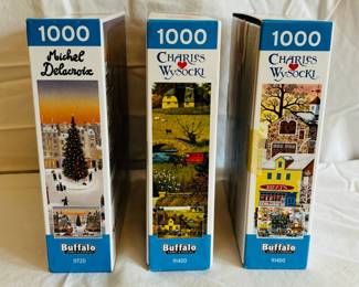 Set of 3 Charles Wysocki 1000 Piece Jigsaw Puzzles