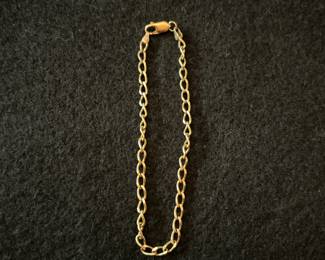 14K Gold Bracelet 8” length