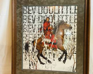 Framed Native American Art Print by Bev Doolittle - "The Forest Has Eyes"