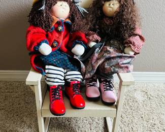 Authentic Handcrafted 'Little Souls' Dolls, "Cassandra" and "Zoe" by Gretchen Wilson