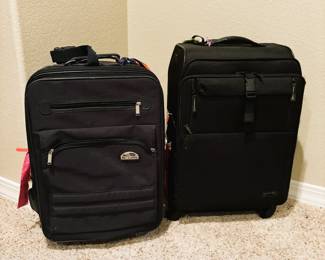 Travel Gear Essentials Bundle - Two Durable Wheeled Suitcases
