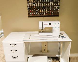 Bernina Sewing Machine with Work Station and Thread Collection