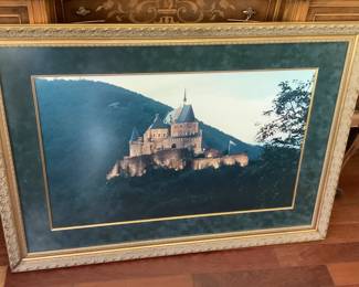 Large Professionally Framed And Matted Photograph Of Vianden Castle