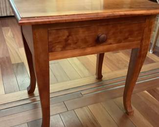 Cherry accent table with drawer