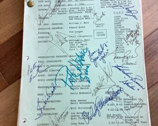 "The Young and the Restless" cast signed script