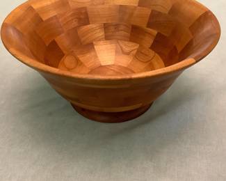 Wood turned bowl, signed