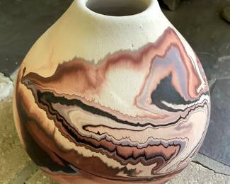 Swirl vase, Nemadji Pottery