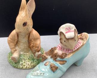Beatrix Potter The Old Woman Who Lived In A Shoe , 1959 And Benjamin Bunny Sat On A Bank, 1983 England