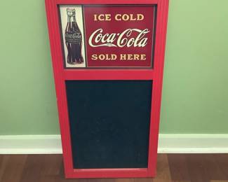 Coca Cola chalkboard sign