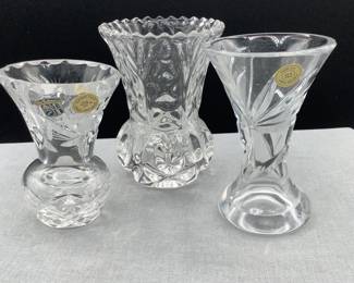 Bohemian crystal and Czech crystal vases