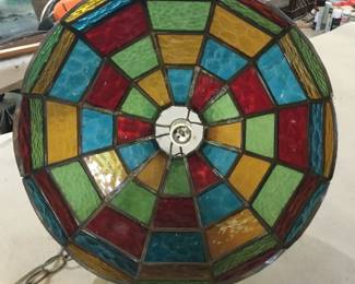 Stained glass chandelier lamp