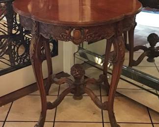 Carved Lamp Table 