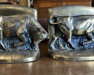 PAIR OF A.M.  LEATHERLINE INC. BOOKENDS