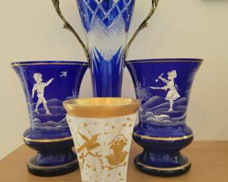 Bohemian Colbalt Vases