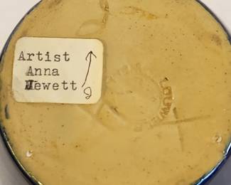 Rare Weller Blue Louwelsa 9" Vase Anna Jewett