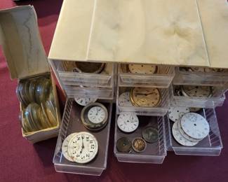 Antique pocket watch parts