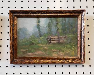 6" x 9" oil painting on artists board in a 7 1/2" x 101/2" frame by listed artist Robert Fletcher Gilder (Nebraska, 1856-1940). 