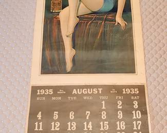 RARE 1935 Kingsbury Beer, Wisconsin, with a Standish pinup girl.
