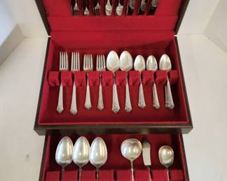 Several sets of sterling silver flatware