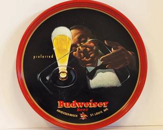 1940s Budweiser advertising tray