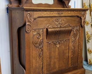 RARE Antique Oak Fold Out Murphy Bed