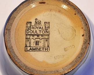 Very fine arts and crafts style grape cluster vase by Royal Doulton Lambeth Pottery of England. Incised CA on the bottom for well known Doulton artist Christine Abbott.