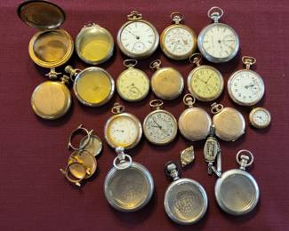 Antique pocket watchs and cases