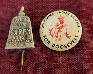 Wyoming and other political buttons