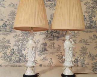 Pair of Geisha Lamps