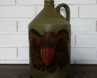 Stoneware Bald Eagle Jug