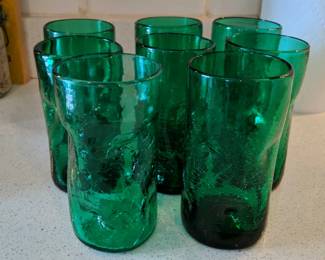 Blenko Crackle Glasses