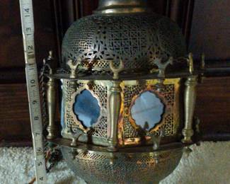 Vintage MiddleEasternMoorish Style Pierced Hanging Lamp