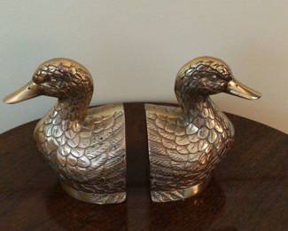 Brass Duck Bookends